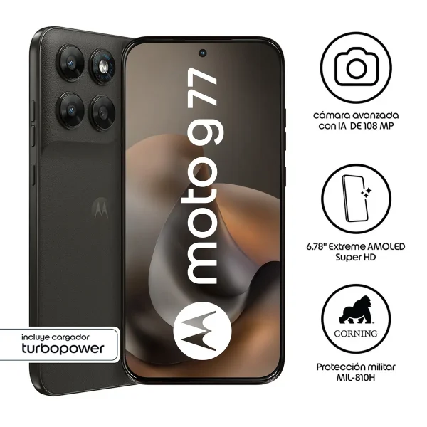 Celular Moto G77 8GB 256GB Negro