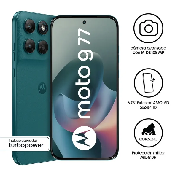 Smartphone Moto G77 8GB 256GB Esmeralda