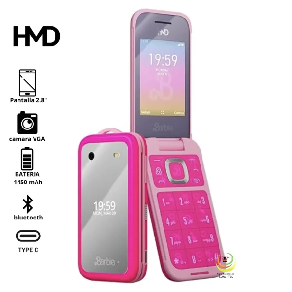 CELULAR BASICO NOKIA BARBIE HMD PINK 4G DUAL SIM